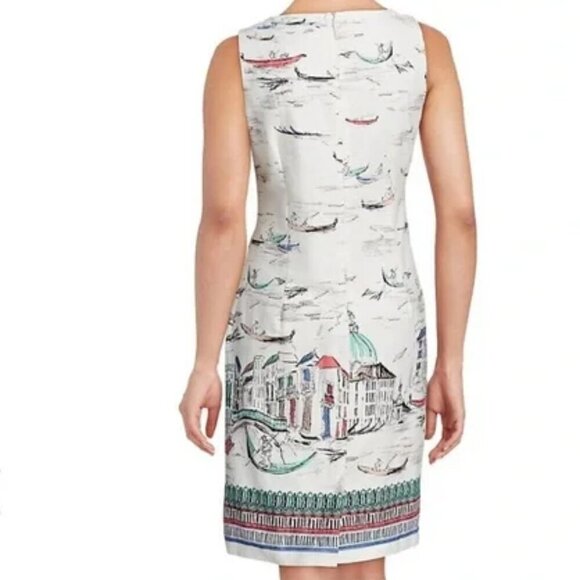 Chetta B 🚤 Venice Printed Sheath Dress 🚤 size 6 - Picture 2 of 10